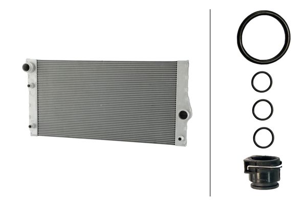 HELLA 8MK366301-821 | Motor Su Radyatörü BMW F07 F10 F11 F01 F02 F03 F04