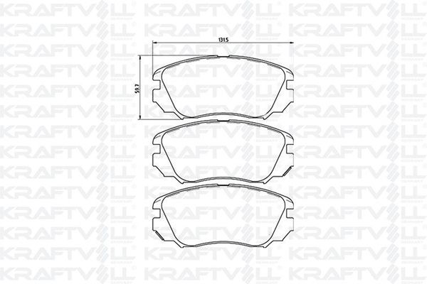 KRAFTVOLL 07010049 | Fren Balatası Ön Insignia A 16 09 > 17