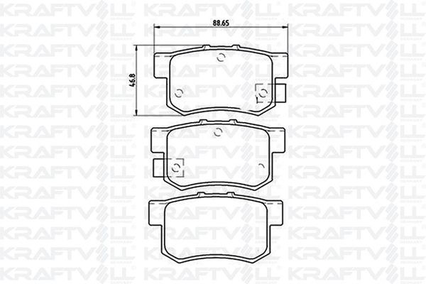 KRAFTVOLL 07010080 | Fren Balatası Arka Accord 90 > 98 Legend 87 > 91 Prelude 90 > 96