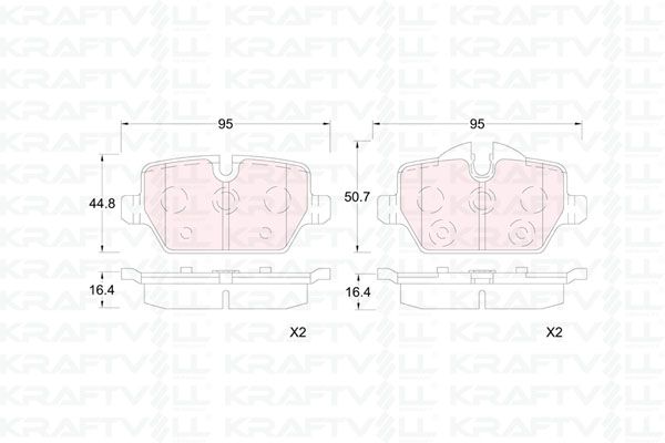 KRAFTVOLL 07010361 | Arka Fren Balatası BMW E90 E87