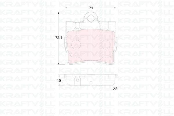 KRAFTVOLL 07010410 | Fren Balatası Arka S-Class W220 98 > 05 C215 99 > 06