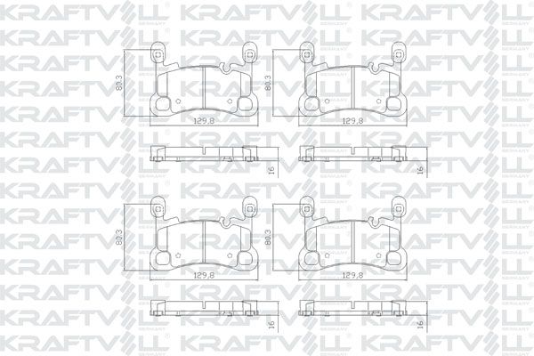 KRAFTVOLL 07010474 | Fren Balatası Porsche Cayenne Coupe 4.0Turbo Dcua