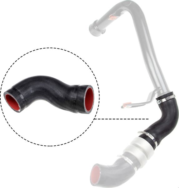 RAPRO R15713 | Turbo Intercoller Hortumu (Orta Küçük) Boxer III Jumper III 2,2Hdı E5 12 > Ducato III 2,3 JTD 12 >