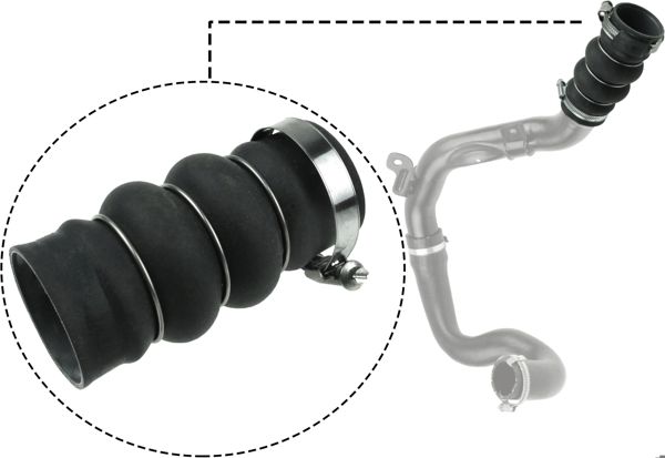RAPRO R16240 | Turbo Intercooler Hortumu Connect 1.8 TDCI 110Ps 06 > 13 Kelepcelı
