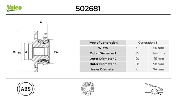 VALEO 502681 | Ön Teker Poryası BMW F15 F16 E71 E70