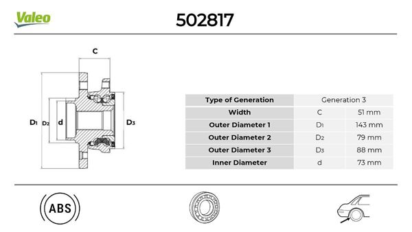 VALEO 502817 | Porya Bilyasi Arka Mini Countryman (R60) 10 > 16 Paceman (R61) 12 > 16 Roadster (R59) 11 > 16