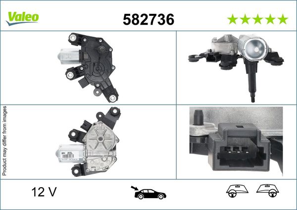 VALEO 582736 | Silecek Motoru Arka Renault Dacia Clio 06 >