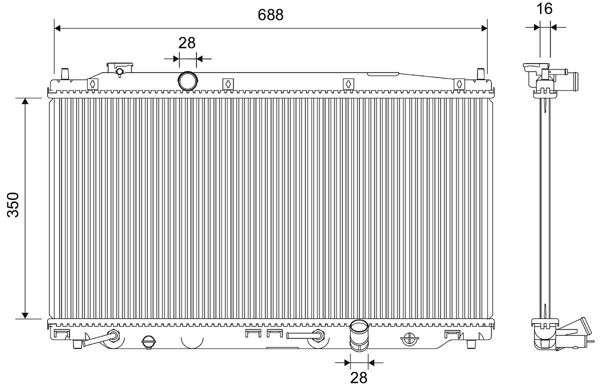 VALEO 701179 | Motor Su Radyatörü Honda Jazz 1.4 08 > Otomatik