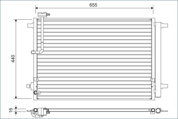 VALEO 822633 | Klima Radyatörü A8 10 > 17