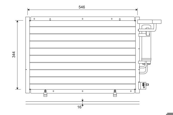 VALEO 822693 | Klima Radyatörü Fiesta VI.25 / 1.4Tdcı / 1.4 16V / 1.6 16V 08 /-> B Max 1,5Tdcı / 1,6Tcı12 /->