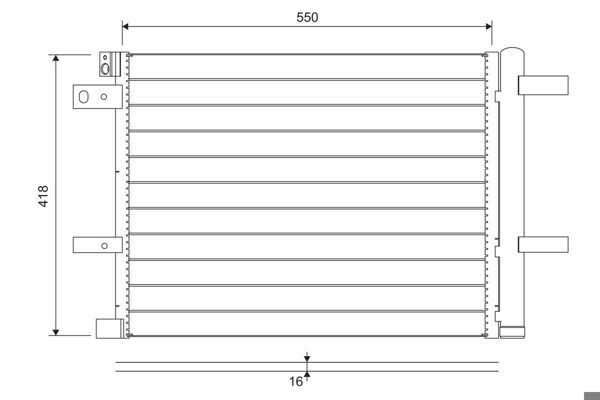 VALEO 822706 | Klima Radyatörü P3008 P5008 P508 Partner Rifter / Spacetourer Berlingo / Ds7 / Combo E 1.2 Puretech