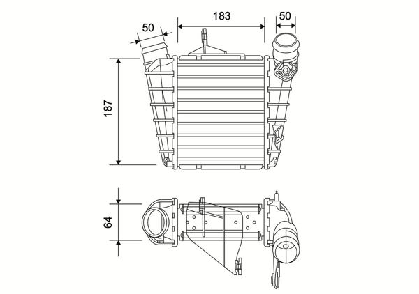 VALEO 822943 | Turbo Radyatörü Polo Cordoba Fabia 1,4Tdı / 1.9 TDI 02 >