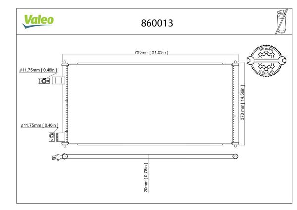 VALEO 860013 | Klima Radyatörü (Kondanser) Connect 1.8 TDCI 75Ps / 90Ps / 110Ps 02 >