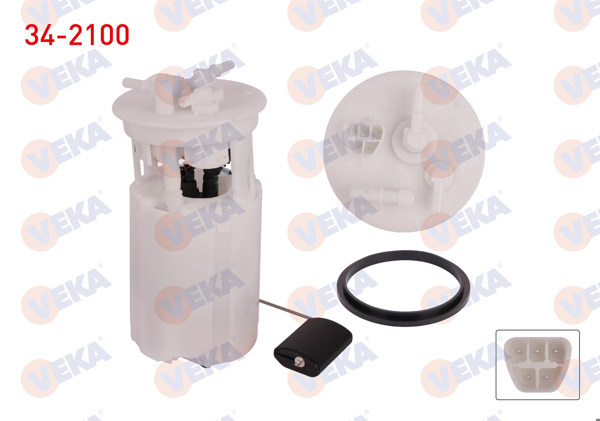 VEKA 34-2100 | Yakıt Depo Şamandırası 3 Bar (Yakıt Sevıyesı Alarmlı) Hyundai Accent Admıre 1.3-1.5 2003-2006 / Accent II 1.3-1.5İ 2000-2005 / Accent I 1.3İ-1.5İ 1994-2000
