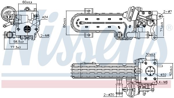 NISSENS 989413 | EGR Soğutucu VW Golf 04-09 Passat 06-11 Audi A3 04-08 Seat Leon 06-13 Bkd-Azv