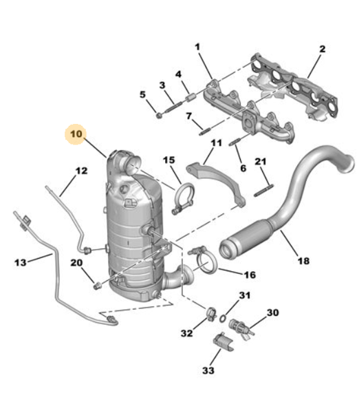 MOPAR (PSA) 9825449880 | Yeni Partikül Filtresi Katalızor