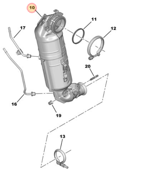 PSA 9816188180 | Egsoz Katalizör 1.2