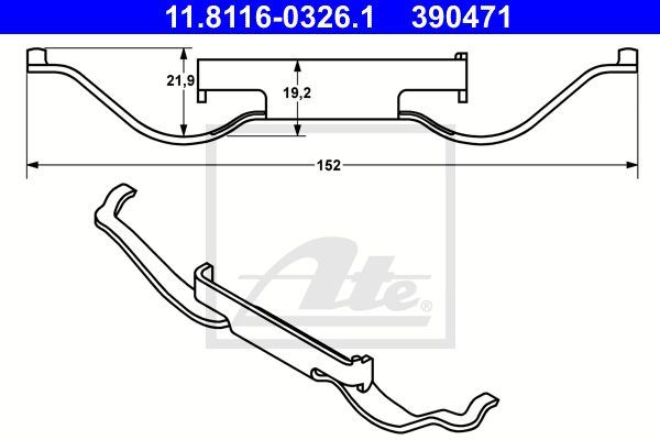 ATE 11.8116-0326.1 | Fren Kaliper Yayı