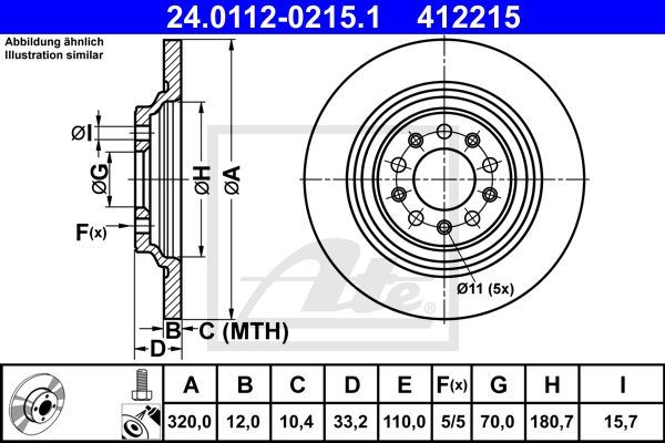 ATE 24.0112-0215.1 | Fren Diski | 2 Adet