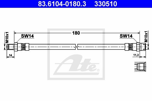 ATE 83.6104-0180.3 | Fren Hortumu
