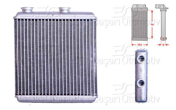 WISCO 2143099-00 | Kalorifer Radyatörü Brazing 164X180 mm Opel Meriva 1.3 CDTI 1.6 2003 >