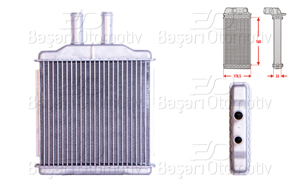 WISCO 2143128-00 | Kalorifer Radyatörü Brazing 170X163 mm Chevrolet Lacetti 1.4 16V 1.8 2.0 D Nubira Estate 1.6 1.8 2.0 D 05 >