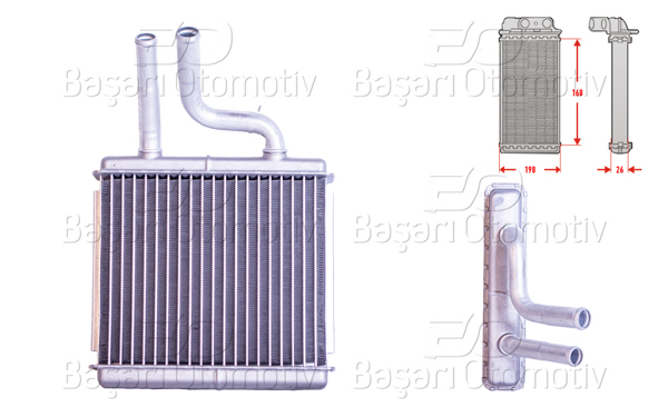 WISCO 2143133-00 | Kalorifer Radyatörü Brazing 168X198 mm Chevrolet Rezzo Mpv (U100) 1.6 05 -