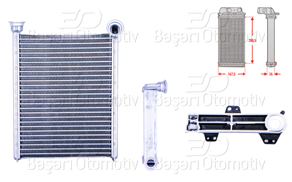 WISCO 3143252-00 | Kalorifer Radyatörü Brazing Mt-At 148X203 mm Renault Megane4 Kadjar Talisman 1.2 1.3Tce 1.5 1.6Dcı 2015 >