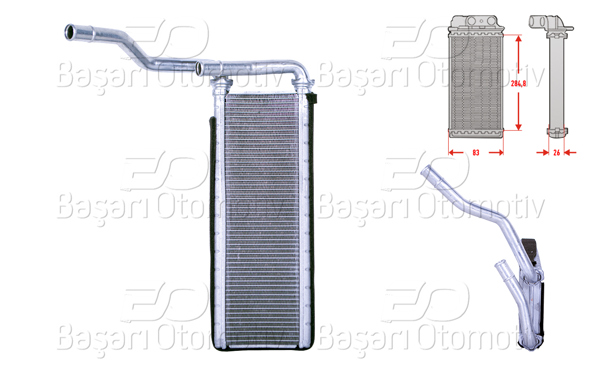 WISCO 3143573-00 | Kalorifer Radyatörü Brazing 278X84 mm Mitsubishi Fuso Canter Euro 5 13-17
