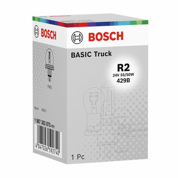BOSCH 1987302875 | Ampül R2 24V 55 / 50W Eco Truck