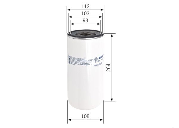 BOSCH F026402741 | Yakıt Filtresi Ford Cargo 1826, Cargo 1832, Cargo 2526, Cargo 2538, Cargo 3232, Cargo 3536, Cargo 3936, Cargo 4136 04 -