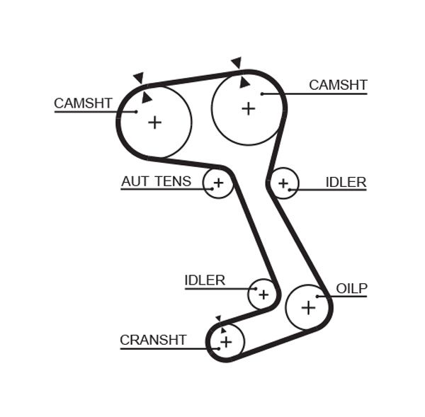 GATES 5364XS | Eksantrik Kayışı 167 Dıs Volvo 740,940 2.3 88-92,960 2.0 90-92