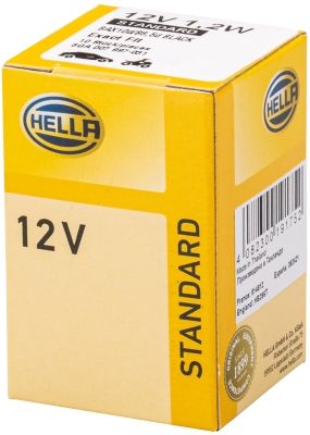 HELLA 8GA007997-031 | Gosterge Ampulu Siyah 12V 1,2W B8,5D (10 Ad) | 10 Adet