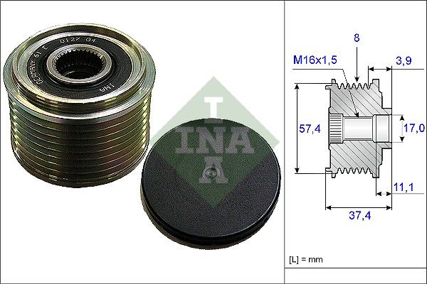 INA 535006810 | Alternatör Kasnağı (8 Kanallı) > Mercedes > Atego-Axor-Cıtaro-Conecto-Econıc-Tourıno (98 >)