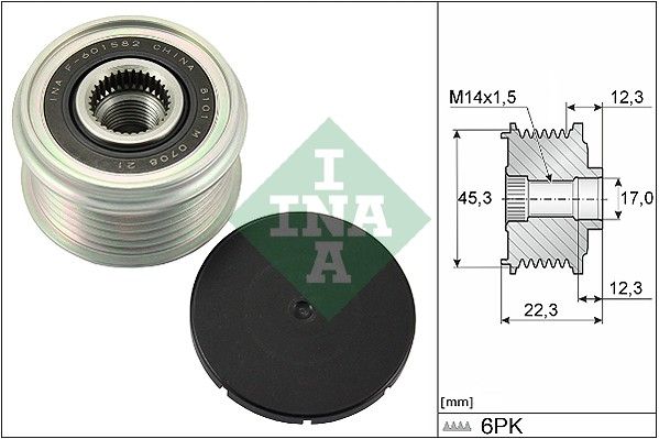 INA 535029110 | Alternatör Kasnağı Nissan X-Traıl T32z T30 T31, Renault Koleos II 2013 -