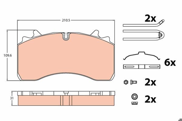 TRW GDB5094 | Fren Balata Seti, Dısklı Fren