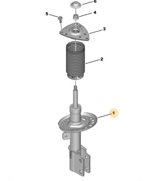 PSA 9846669680 | Ön Amortisör