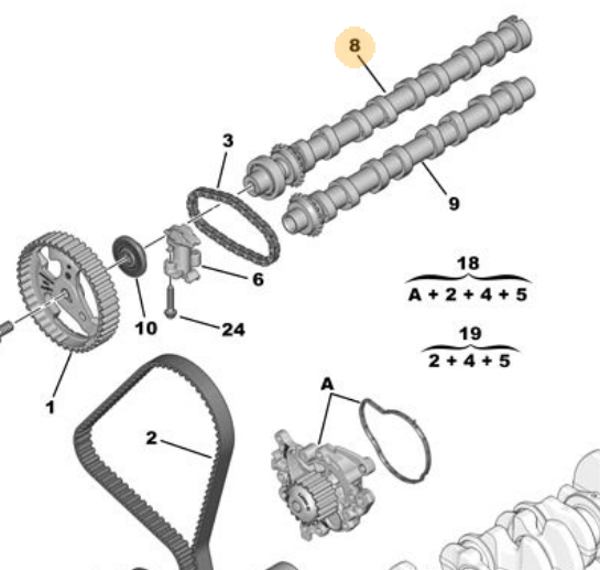 MOPAR (PSA) 9825013780 | Eksantrik Mili