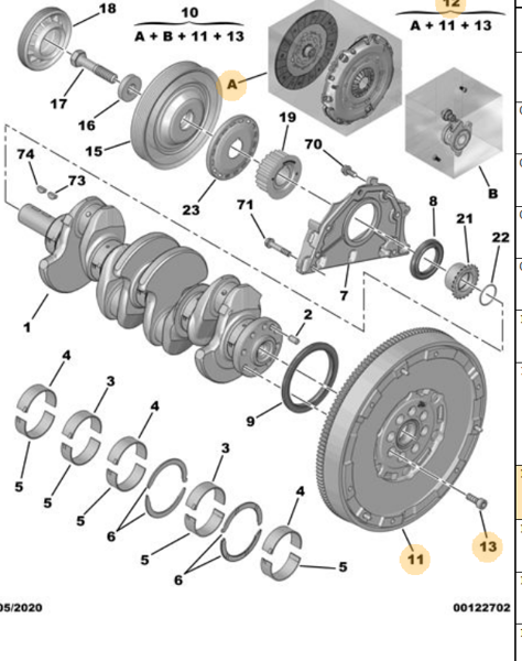 PSA 1666762080 | Debriyaj Kit + Volant Tk 308 (T9) 3008 (T84 5008 (T87) 508