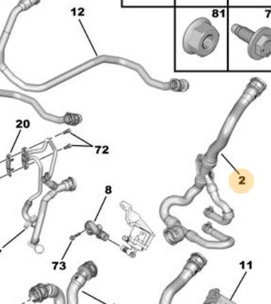 PSA 9824409380 | Radyatör Su Çıkış Hortumu