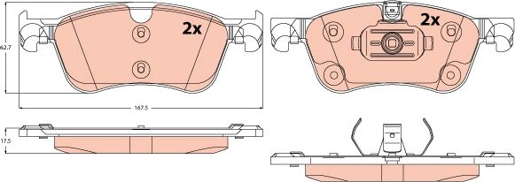 TRW GDB2572 | Fren Balatası Ön Mercedes