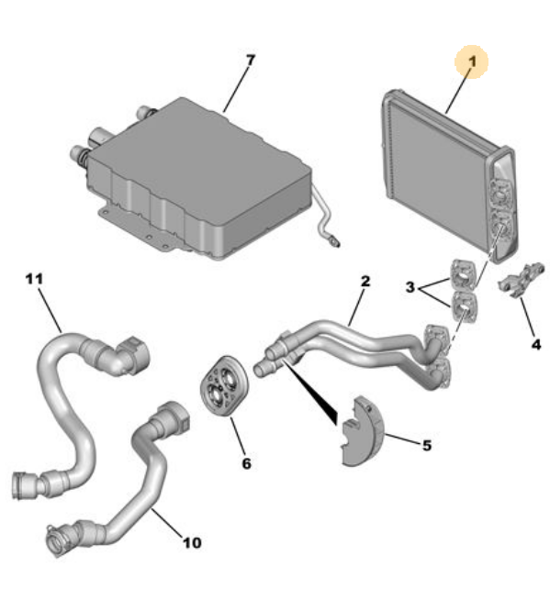 MOPAR (PSA) 9860111280 | YENI OPEL FRONTERA YENI C3 AIRCROSS CC4E Kalorifer Radyatörü