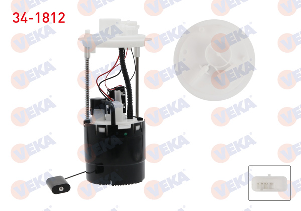 VEKA 34-1812 | Yakıt Depo Şamandırası 3.5 Bar Fiat Doblo (119,223) 1.2İ 2001-2010 / Doblo (119,223) 1.6 2001-2010