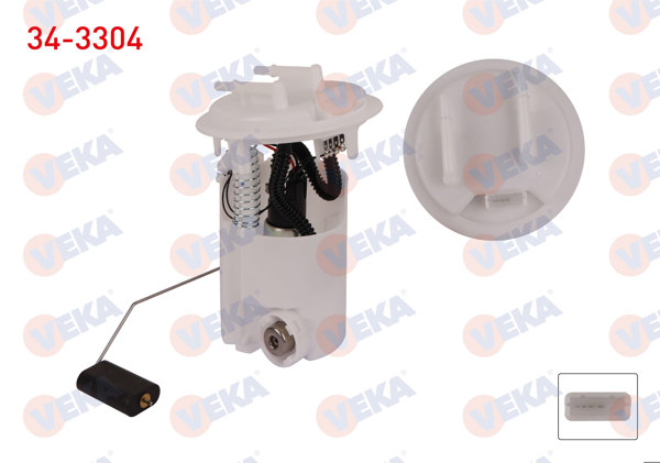 VEKA 34-3304 | Yakıt Depo Şamandırası 3.5 Bar Sagdan Fişli Peugeot 206 (2A / C) 1.4İ 16V 1998-2006 / 206 (2A / C) 1.6İ 16V 1998-2006 / Peugeot 406 (8B) 2.0İ 1995-2004