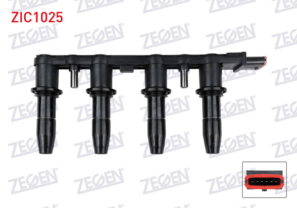 ZEGEN ZIC1025 | Ateşleme Bobini Opel Astra G 1.6 16V 1998-2005 / Astra H 1.6İ 2004-2010 / Insignia A 1.6 2008-/ Meriva A 1.6 2003-2010 / Vectra C 1.6 16V 2002-2008 / Corsa D 1.6 2006-2014 / Fiat Stilo 1.6 16V 2001-2010