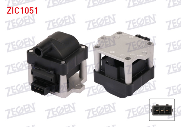 ZEGEN ZIC1051 | Ateşleme Bobini VW Polo 1.6İ 1994-1999 / Golf III 1.6 1991-1999 / Passat 2.0 1988-1997 / A6 2.0 1994-1997 / Ibiza II 1.6İ 1993-2002 / Cordoba 1.6 1999-2002 / Toledo I 1.6 1991-1999 / Felicia 1.3 1994-2002 /