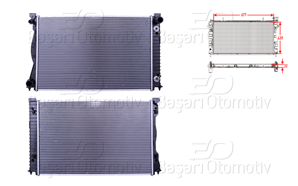 WISCO 1113470-00 | Su Radyatörü Brazing At 677X439x32 mm Audi A6 2.7 TDI 04 >