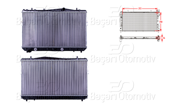 AUTOLUX 2113062-22 | Su Radyatörü Mekanik At 704X373x23 Chevrolet Lacetti J200 Nubira 1.4 1.6 1.8 03 >