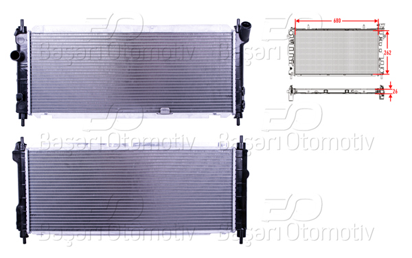 WISCO 2113665-00 | Su Radyatörü Brazing Mt 680X262x26 Opel Corsa B. Tigra 1.4. 1.6 93 >