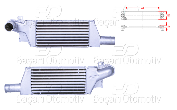 WISCO 2113727-00 | Turbo Radyatörü (Intercooler) 551X137x50 Opel Corsa C Y17dt 02 >
